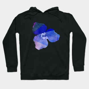 Triangle flower watercolor, blue and purple Hoodie